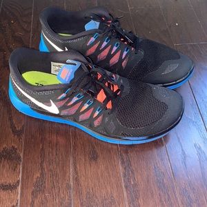 Nike Free Running Shoes Men’s 14 Black/Blue